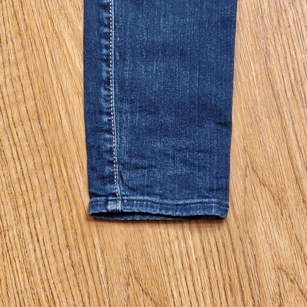 Hollister Dark Wash High Rise Women's Blue Jean Leggings Size 7L W28 L30 - Picture 6 of 13